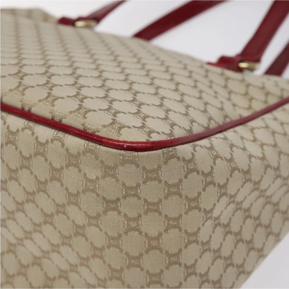 Celine Cream and Red Tote Bag with Elegant Design - Picture 16 of 16